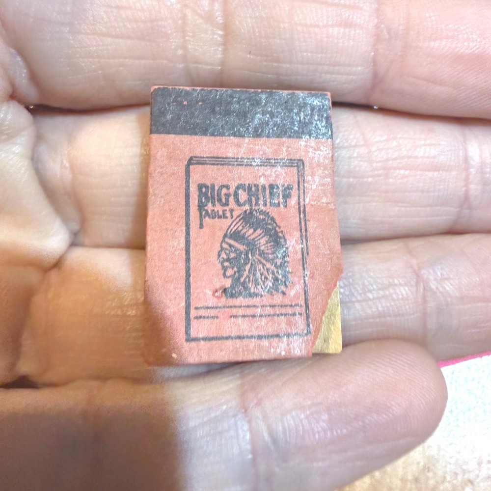 Vintage Big Chief Tablet Miniature Notepad Tiny Collectible Paper Ephemera Toy
